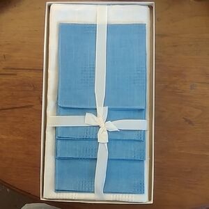 Blue Cotton Napkin Set - Unbranded